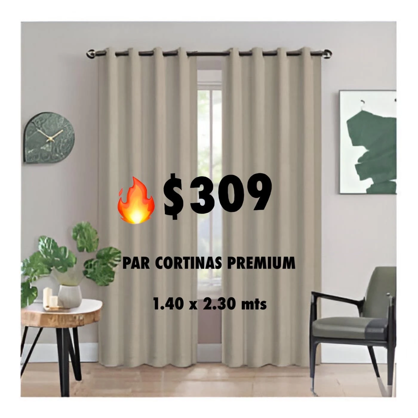 CORTINAS PREMUIM DOBLES 329$ Y 309$