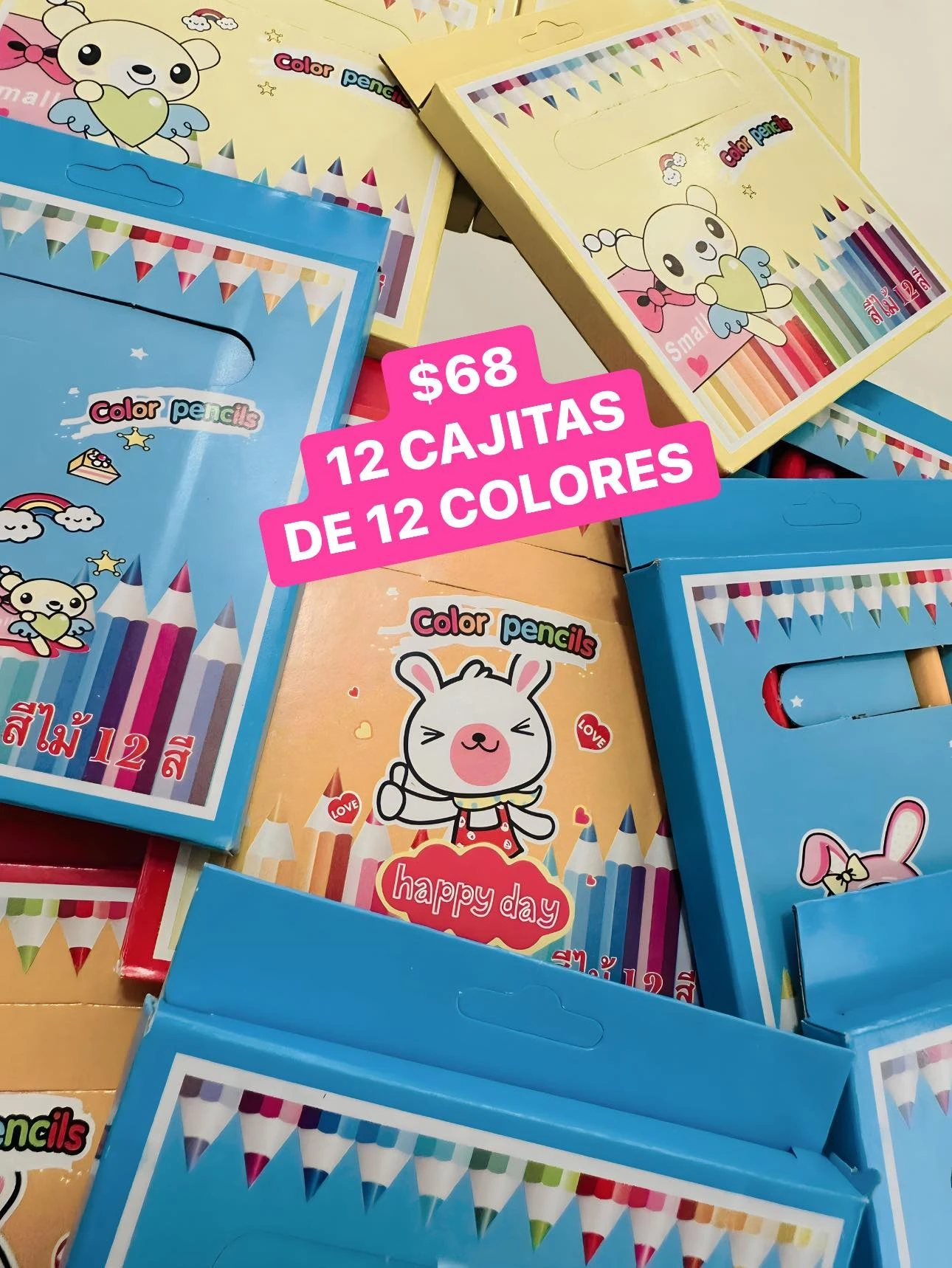 ✨COLORES 12 PAQUETES CON 12 PUNTILLAS✨