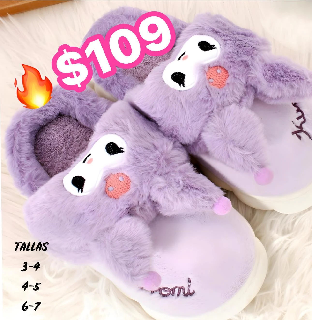 🔥PANTUFLAS 109 KUROMMI Y CINAMORROLL🔥