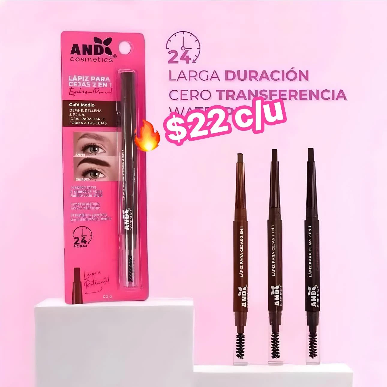 🔥LAPIZ RECTRACTIL PARA CEJA🔥