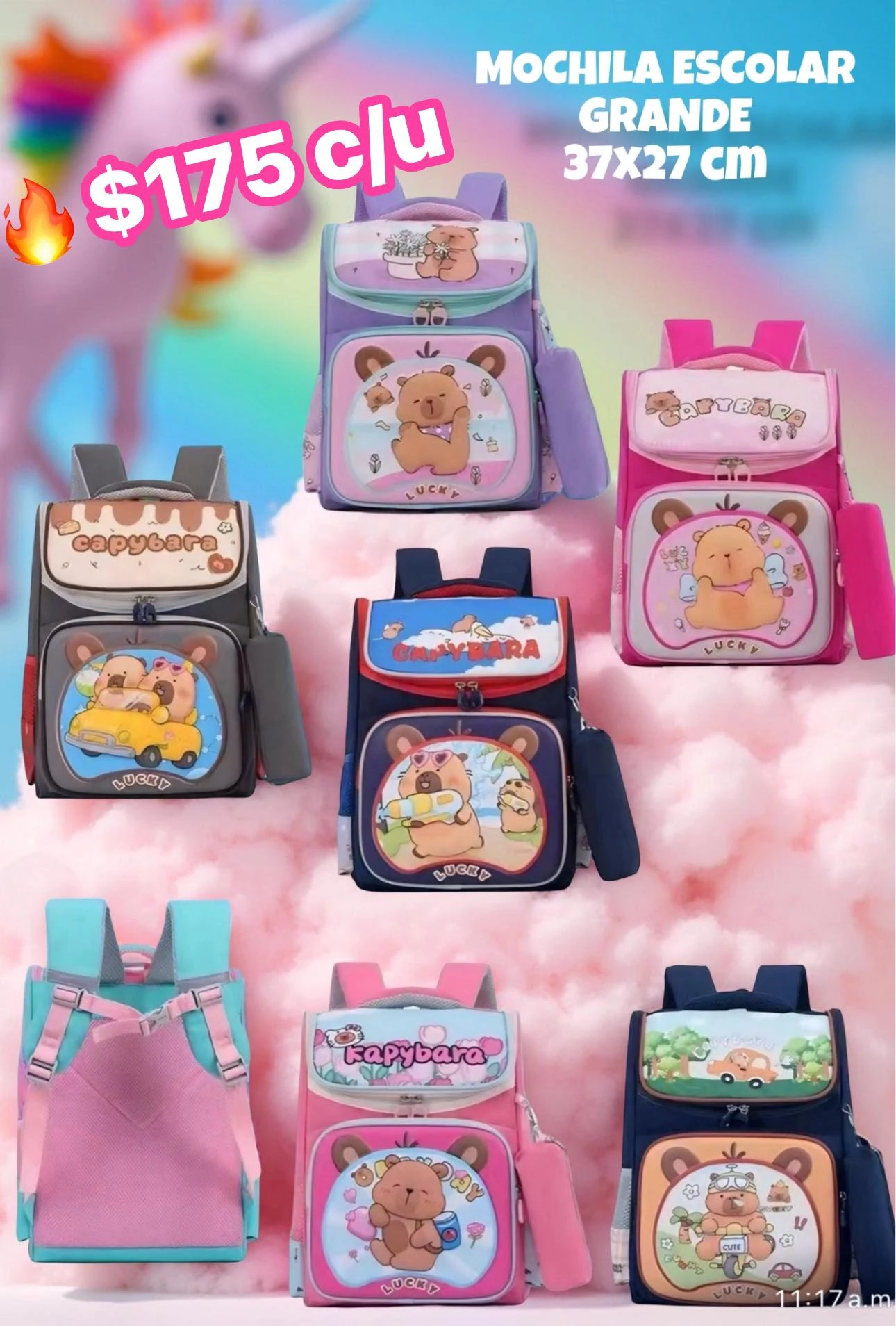 🔥MOCHILA GRANDE🔥 280 CAPYBARA