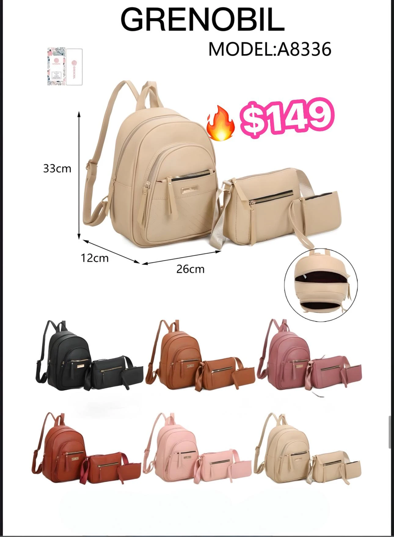 🔥MOCHILA GRENOBIL🔥 A8336