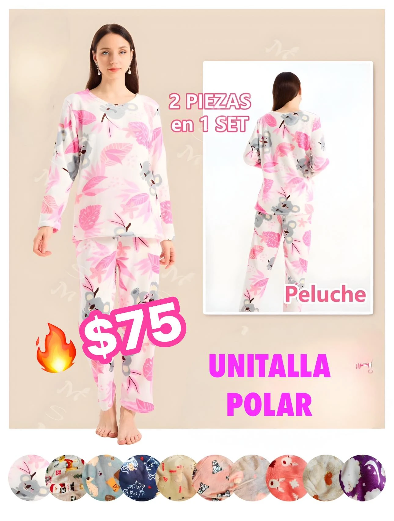 PIJAMA POLAR UNITALLA🔥