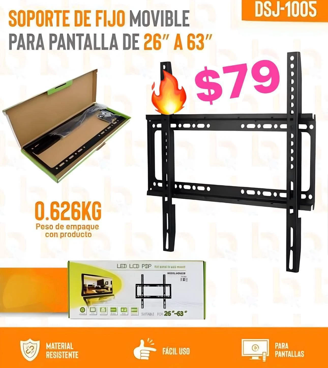 🔥SOPORTE TV🔥 26 A 63 PULGADAS