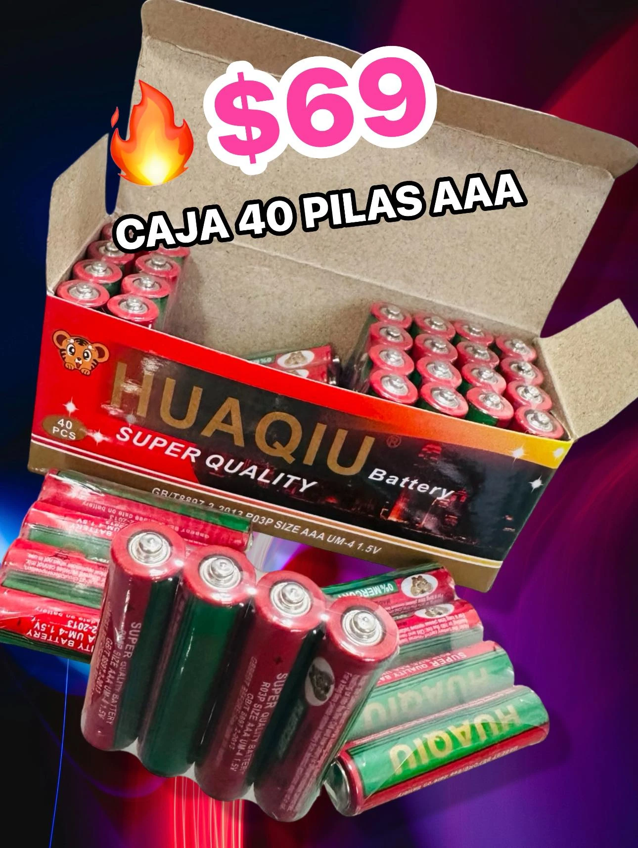 🔥CAJA 40 BATERÍAS PARA ELECTRÓNICOS🔥