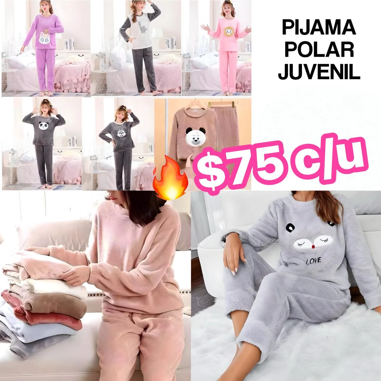 🔥PIJAMA POLAR JUVENIL🔥 TALLAS M,L,XL