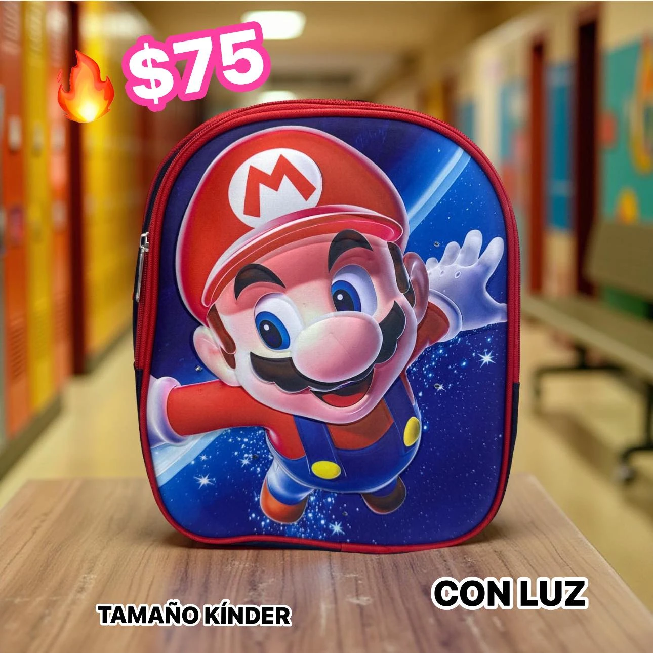 🔥MOCHILA TAMAÑO KÍNDER CON LUZ🔥