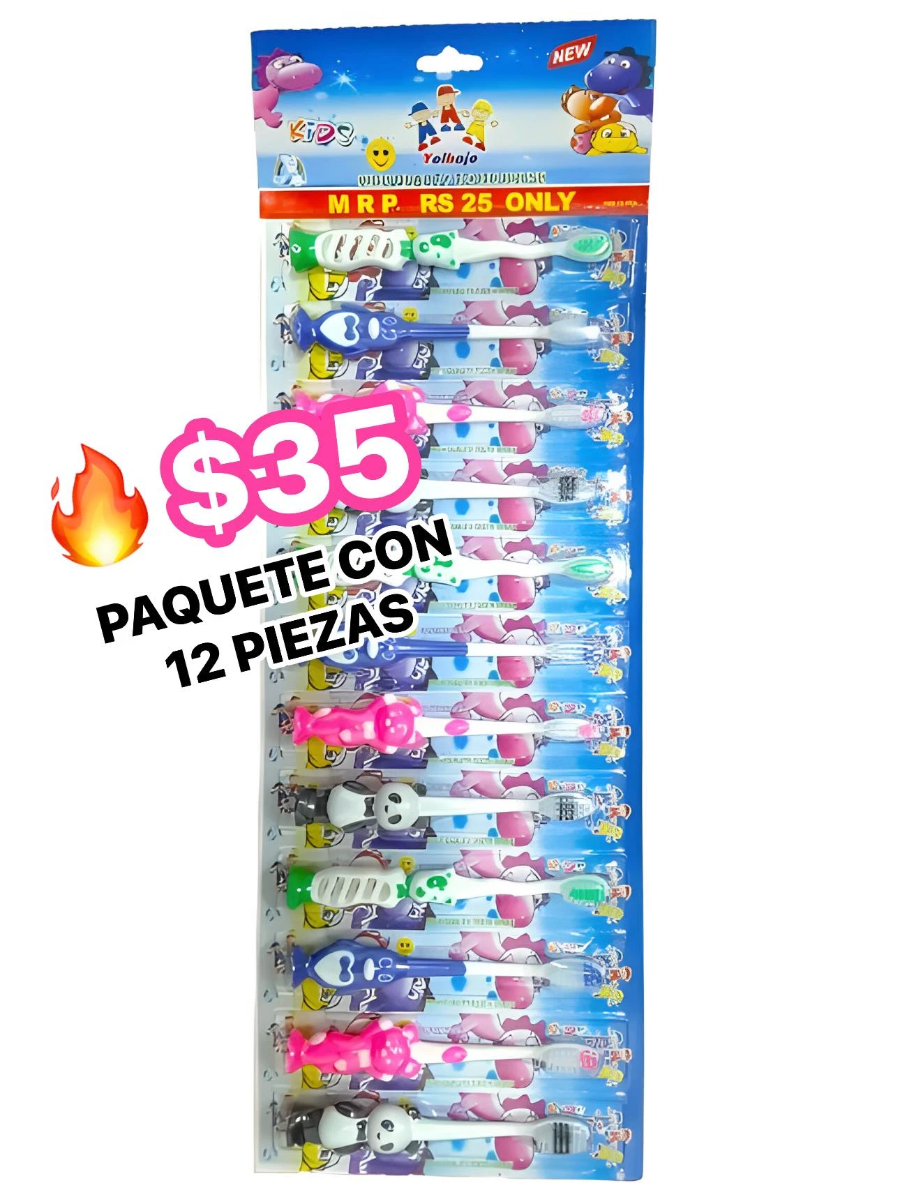 🔥PAQUETE 12 CEPILLO DENTAL INFANTIL 🔥 6985599701467